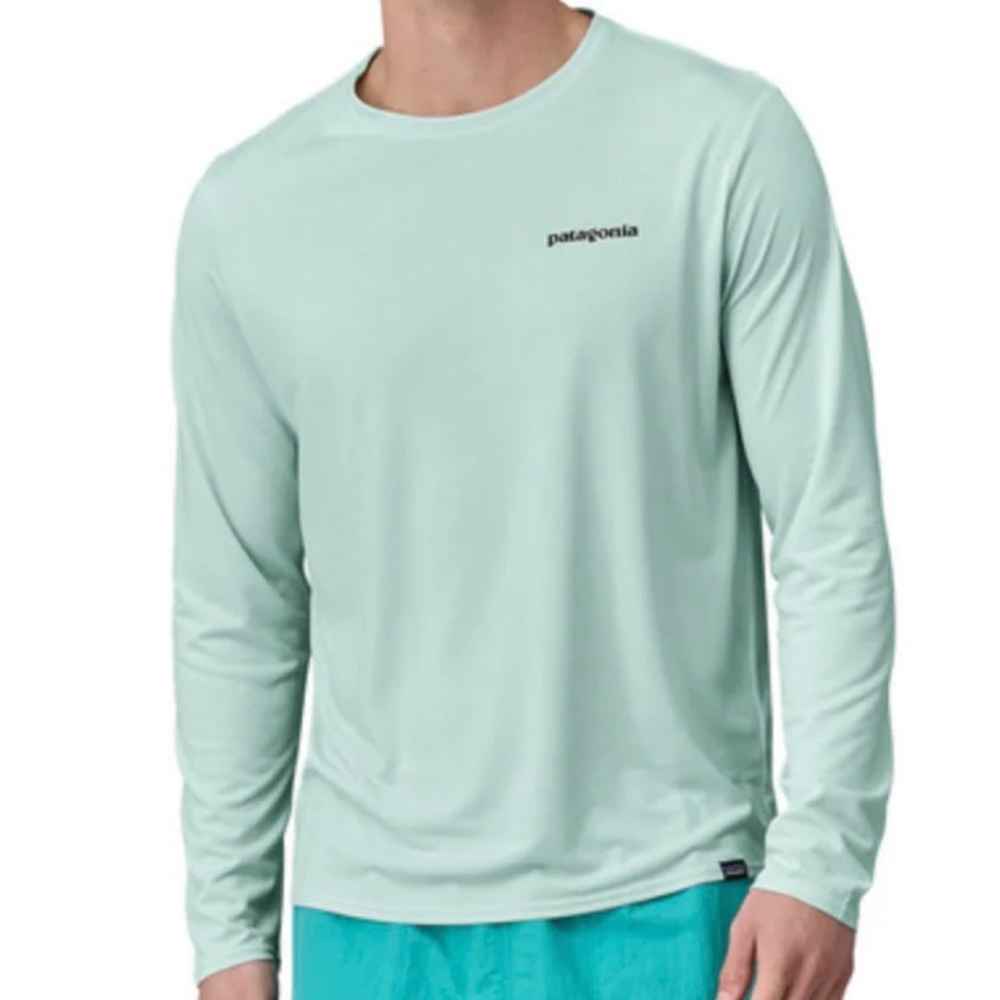 Patagonia Men's LS Capilene Cool Daily Waters Graphic T-Shirt - Size (M) Mint - Picture 2 of 14